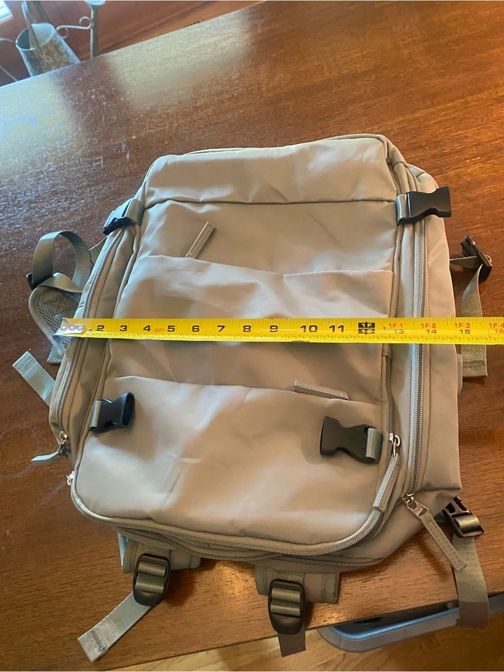 Light Green Large Multi-Compartment Travel School Camping Laptop Backpack EUC
